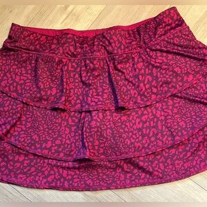 ID Ideology Plus Size Cheetah Berry Print Active Skort 3x